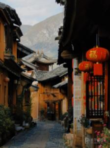 芳草平沙,斜阳远树